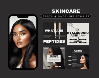 Modelli Instagram per la cura della pelle: Kit per i social media per estetiste (download digitale)