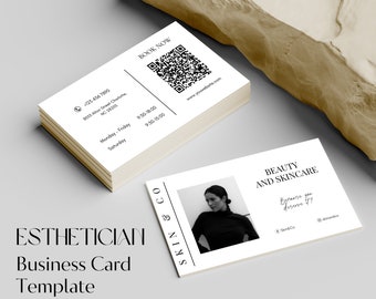 Cartão de visita do esteticista mim cartão de visita para impressão | Modelo de Esteticista Branding Empresarial | Esteticista Marketing Empresarial EV5