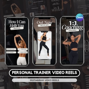 Personal Trainer Instagram Video Reels I Fitness Video Reels I Instagram Templates I Fitness Instructor Video Reels I Gym Social Media