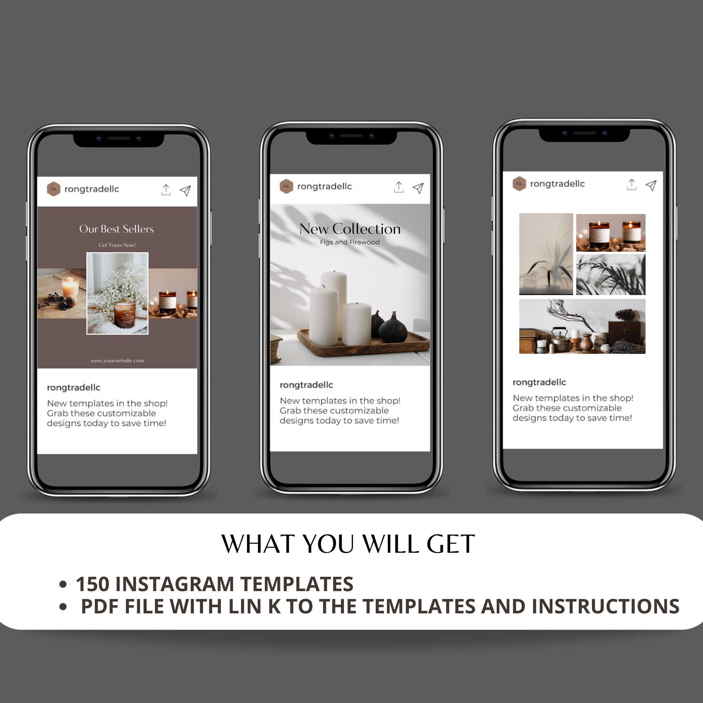 150 Candle Shop Instagram I Candle Template I Candle Business Etsy