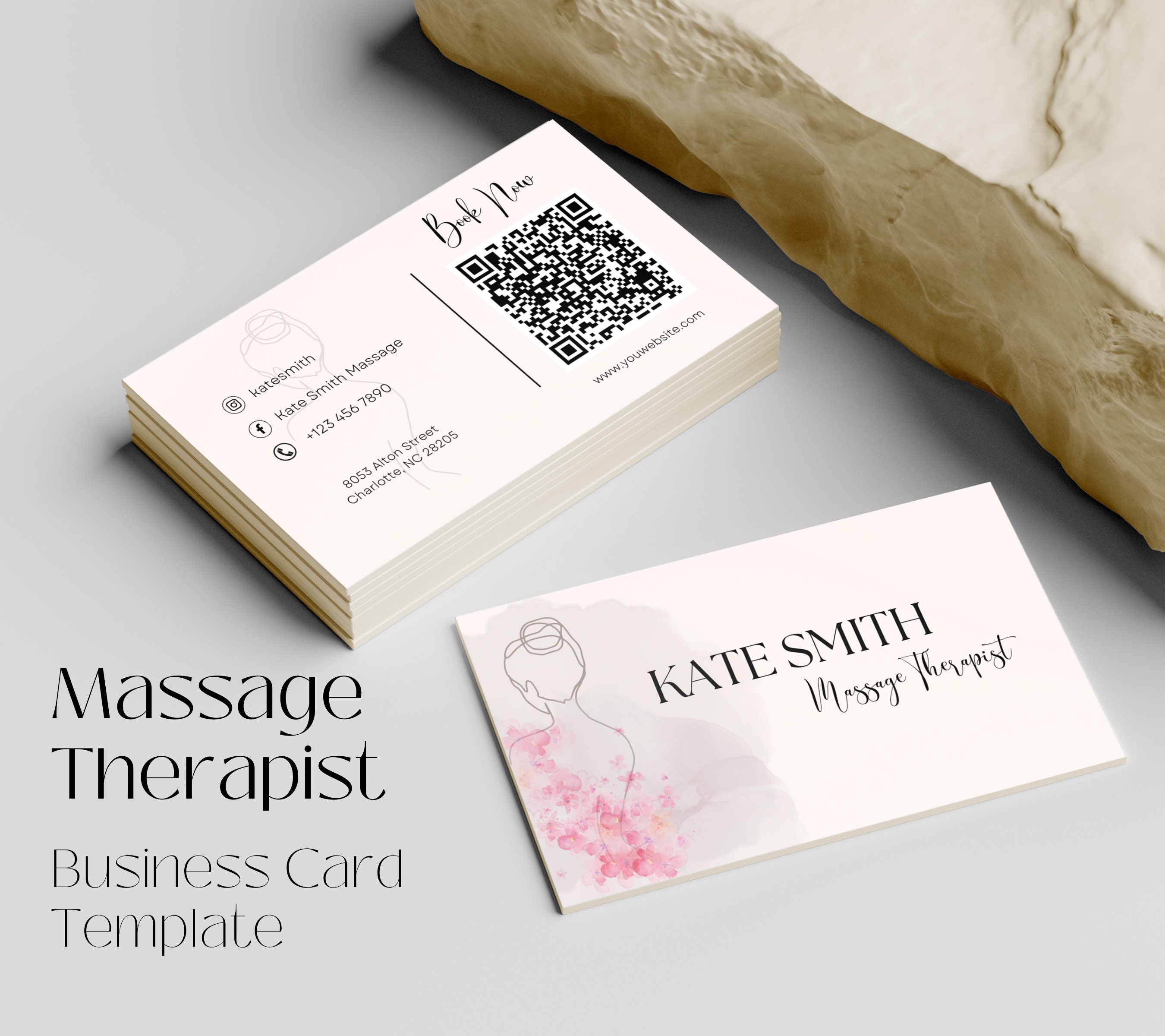 DYI Blank Business Card Template Oh Kate with Lips Made to -  Portugal