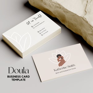 Modèle personnalisable de carte de visite Doula imprimable I Marketing Doula I Modèle Doula I Carte de visite consultant en lactation