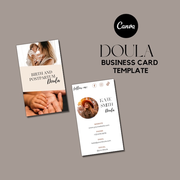 Birth Doula Business Card - Etsy