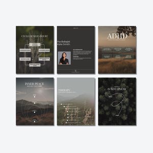 Psychologist Instagram Templates, Mental Health Posts and Stories, Therapist Templates (Digital Download) image 12