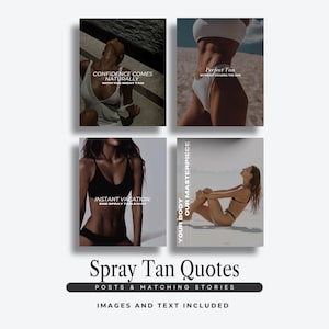 Frases de Instagram sobre bronceado con spray, Artista de bronceado con spray, Plantillas de bronceado con spray, Bronceado con spray viral en redes sociales
