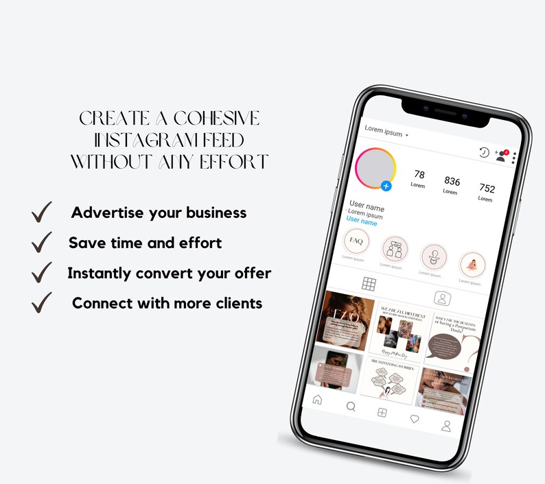 Postpartum Doula Instagram Templates, Birth Worker: Posts, Stories, Highlights (Digital Download) image 8