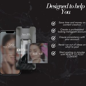 May include: A black and white image of a phone screen with the text "Before Your Appointment" and a list of instructions. The phone is on a black background with a water ripple effect. The text "Designed to help You" is in white text on the right side of the image. Below the text are five check marks with text describing the benefits of using the service. The text "Save 10% on all our treatment" is in white text on a black background in the upper right corner of the image.