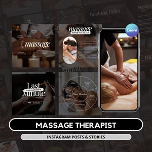 Massage Instagram Template I Massage Therapist Post I Spa Instagram Post I Massage Therapy Social Media I Massage Post