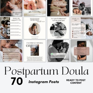 Postpartum Doula Instagram Post Template I Postpartum Doula Template I Doula Social Media I Doula Branding I Doula Instagram Feed