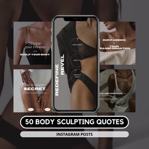 50 Body Sculpting Instagram Quotes I Body Contouring Instagram Quotes I Body Contouring Instagram Templates  I Medspa Templates