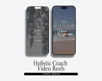 Holistic Coach Instagram Reels: Wellness Templates (Digital Download)