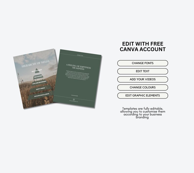 Psychologist Instagram Templates, Mental Health Posts and Stories, Therapist Templates (Digital Download) image 6