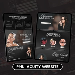 PMU Artist Acuity Scheduling Site I Acuity Scheduling Website Template I Permanent Makeup Booking Site I PMU Artist Scheduling Site Template