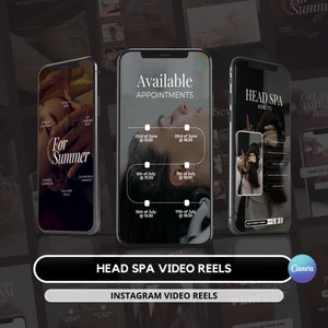 Head Spa Instagram Video Reels I Head Massage Instagram Reels I Head Massage Templates I Head Spa Social Media I Scalp Treatments Post