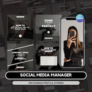 Social Media Manager Instagram Templates I Social Media Coach Instagram Templates I Digital Media Agency Post I Instagram Manager Post