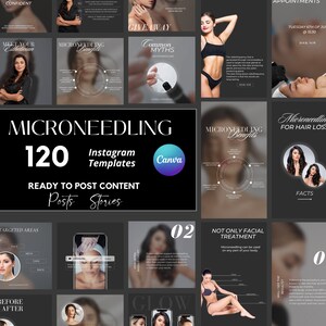 Microneedling Instagram Templates I Facial Templates I Esthetician Instagram I Esthetician Templates I Med Spa Templates I Skincare