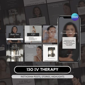 IV Therapy Instagram Templates I IV Therapy Post I Med Spa template I IV Hydration Social Media I Nurse Injector Instagram Templates