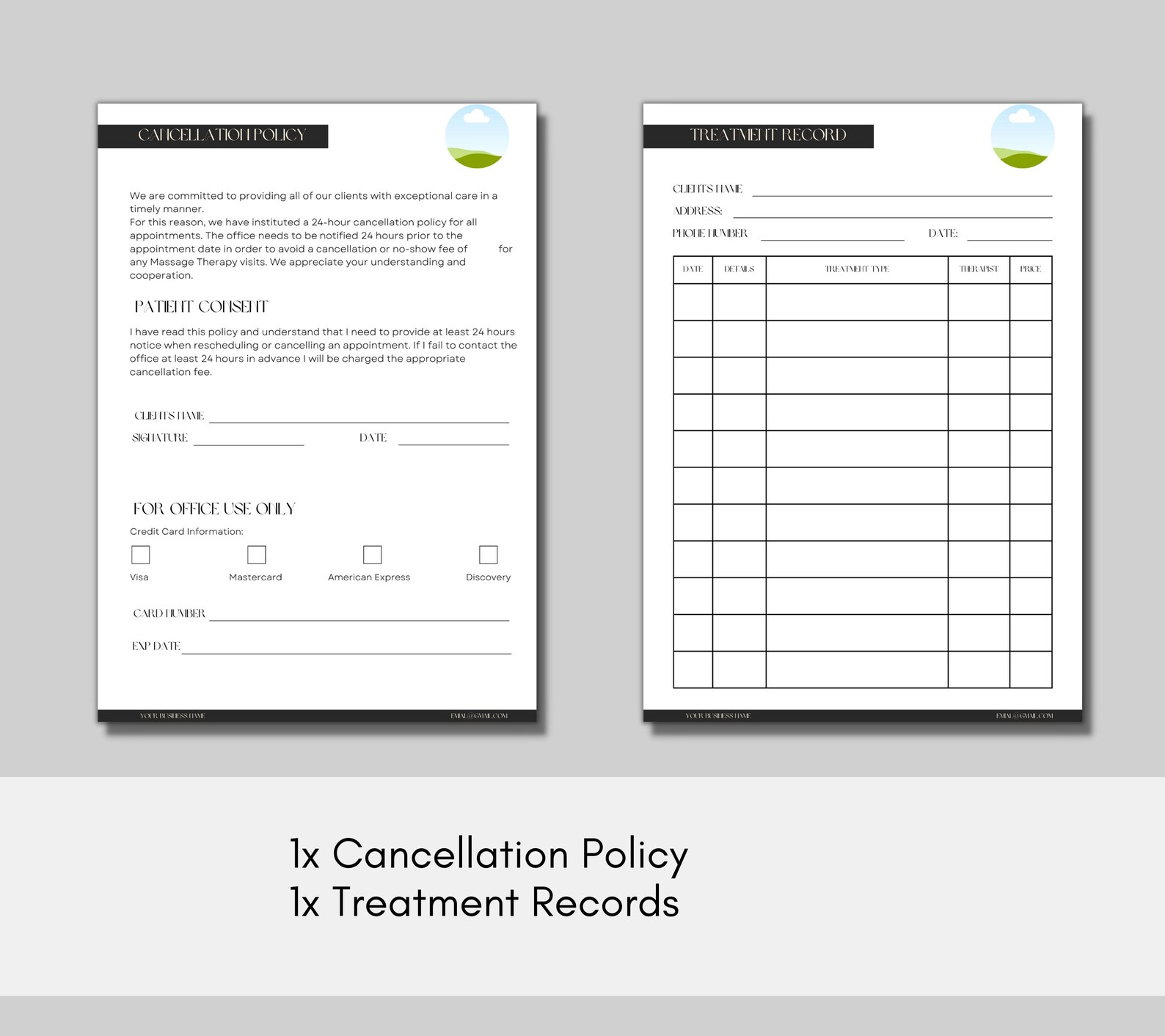Printable Massage Therapist Forms Editable Massage Consent - Etsy