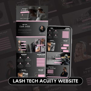 Lash Artist Acuity Scheduling Website Template (Digital Download)