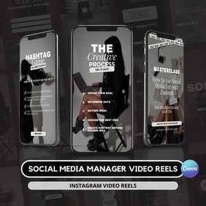 Social Media Manager Instagram Video Reels I Social Media Coach Instagram Templates I Digital Media Agency Post I Instagram Manager Post