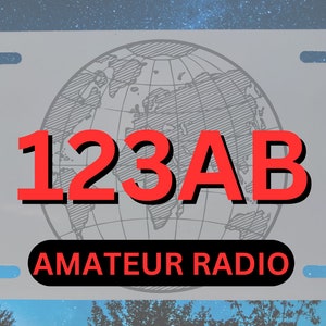 Custom Text Amateur Radio License Plate Cover for cars & trucks - Display YOUR Ham Radio Callsign - Personalized Call Sign Text