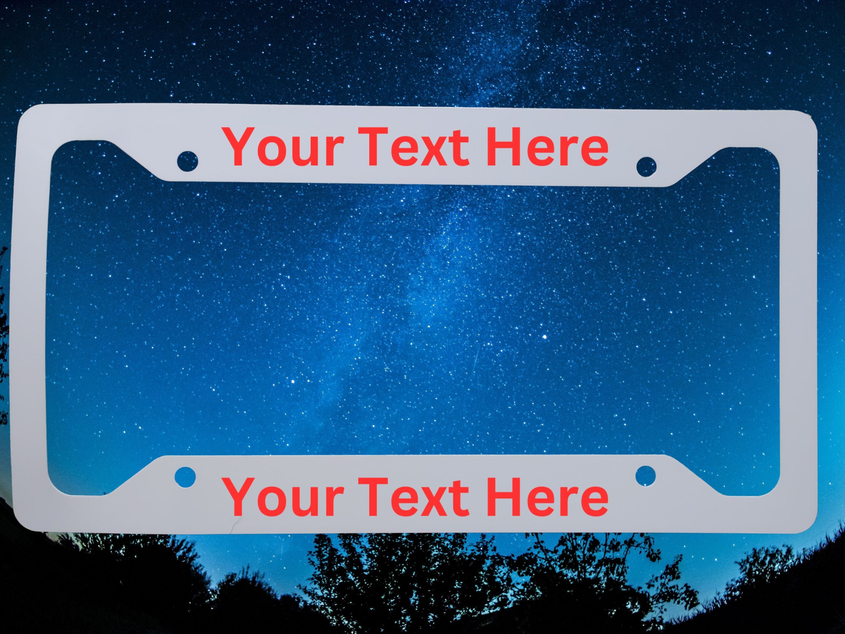 Custom License Plate Frame Personalized License Plate Frame Etsy