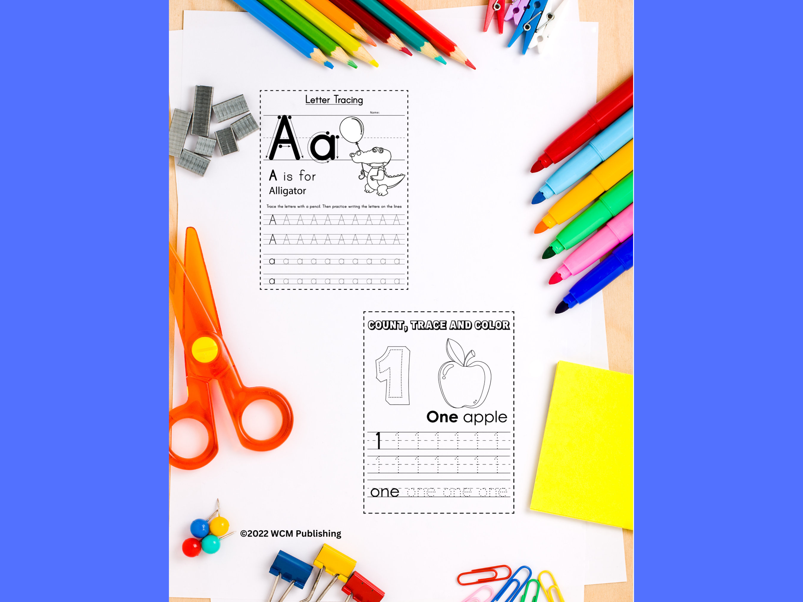 Printable, Download, Digital, Alphabet and Number Tracing Book Download