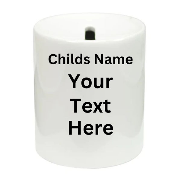 Personalized Coin Bank - Kids Coin Bank - Boy Girl Money Bank - Great Gift for Kids or Adults