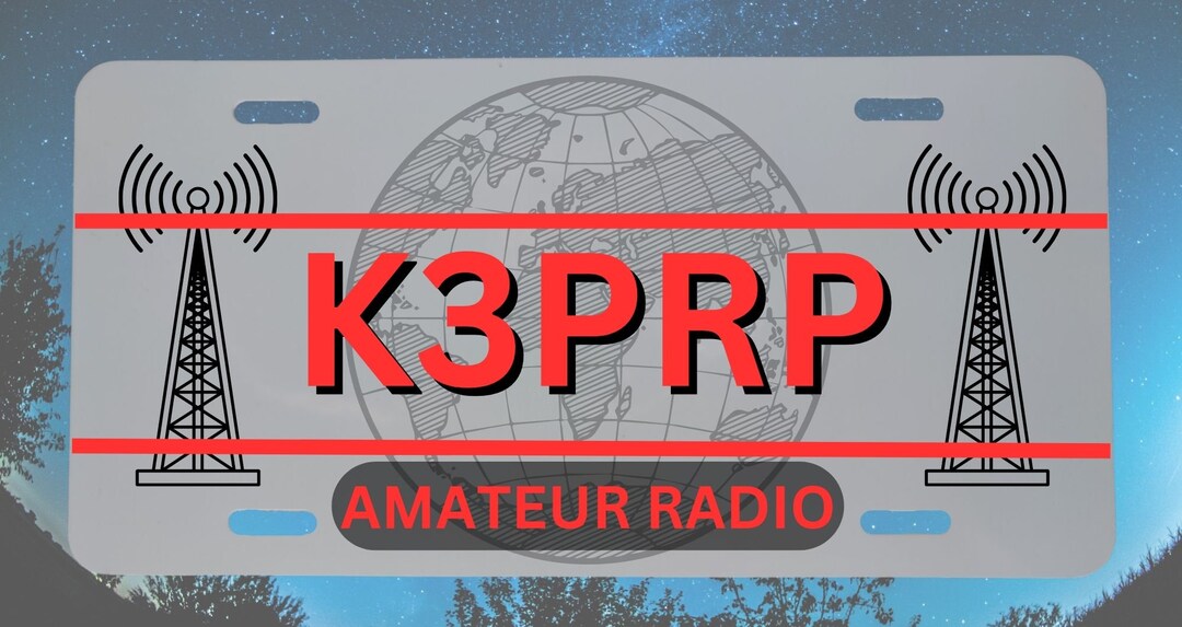 Personalized Amateur Radio License Plate Cover for Cars & Trucks