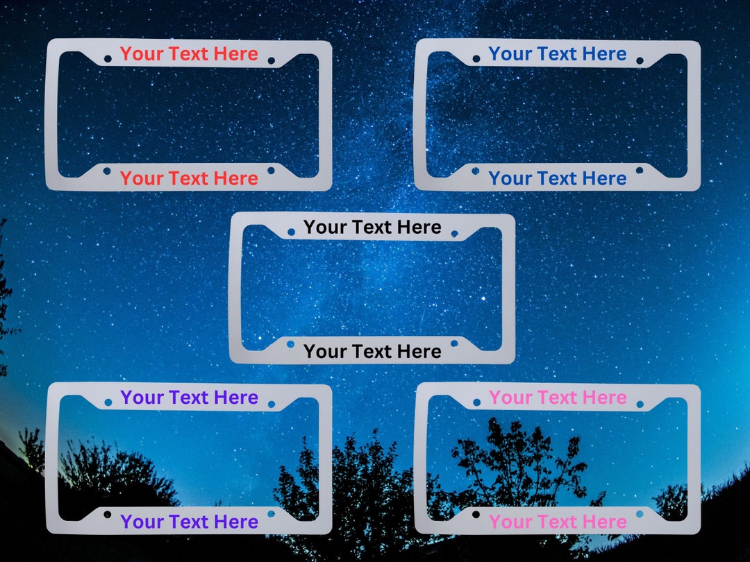 Custom License Plate Frame, Personalized License Plate Frame, Auto