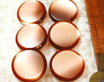 Sultry-Orange minimalist button shanks with iridescent smoky glow finish, for sewing embellish clothing 04-347-26
