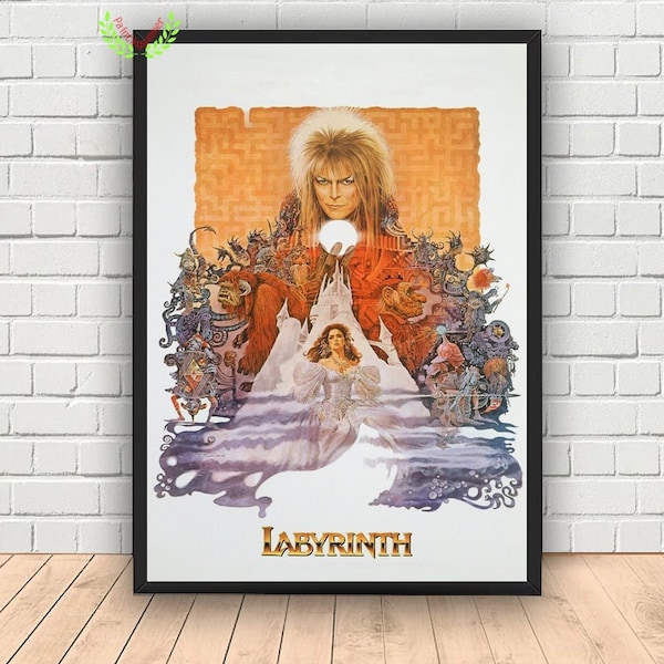Labyrinth Movie Poster, Canvas Wall Art Decor, Canvas Art Print, Famaliy Home Decor