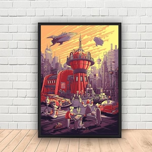 Futurama Poster, Canvas Wall Art Decor, Canvas Art Print, Famaliy Home Decor