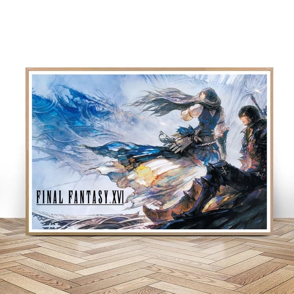 Final Fantasy XVI Game Poster, Canvas Wall Art Decor, Canvas Art Print, Famaliy Home Decor