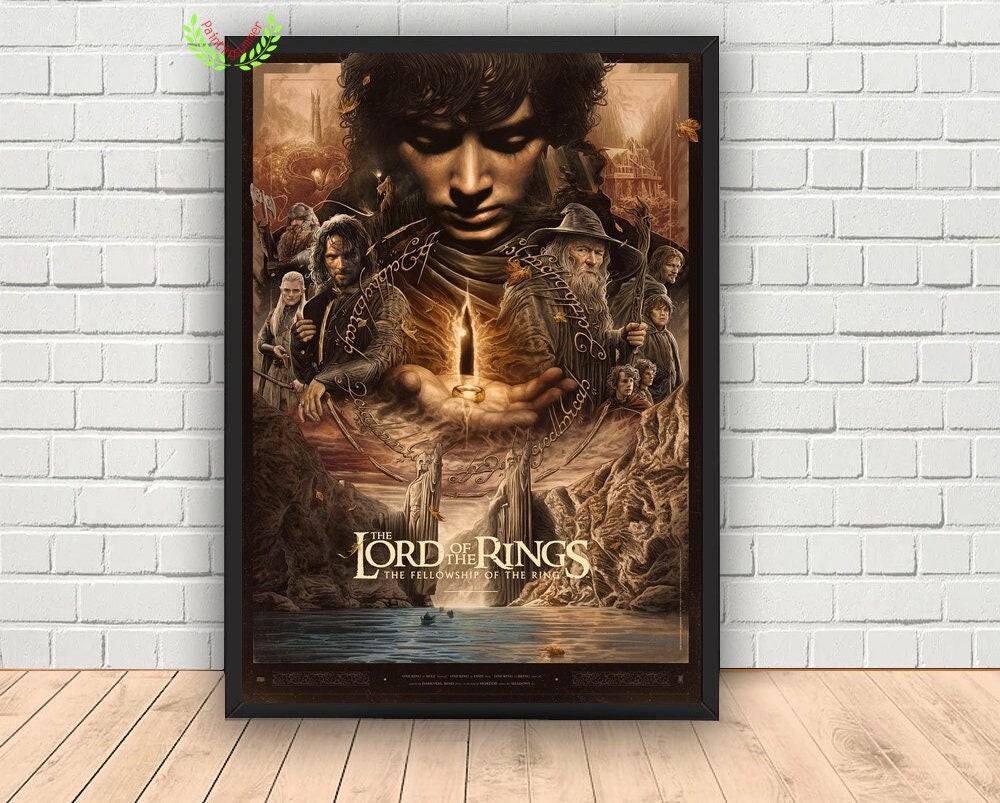  LORD OF THE RINGS FELLOWSHIP OF THE RING MOVIE POSTER 1 Sided  ORIGINAL FINAL 27x40: Prints: Posters & Prints