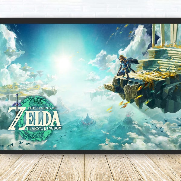 La légende de Zelda Tears of the kingdom affiche, toile Wall Art Decor, toile Art Print, Famaliy Home Decor