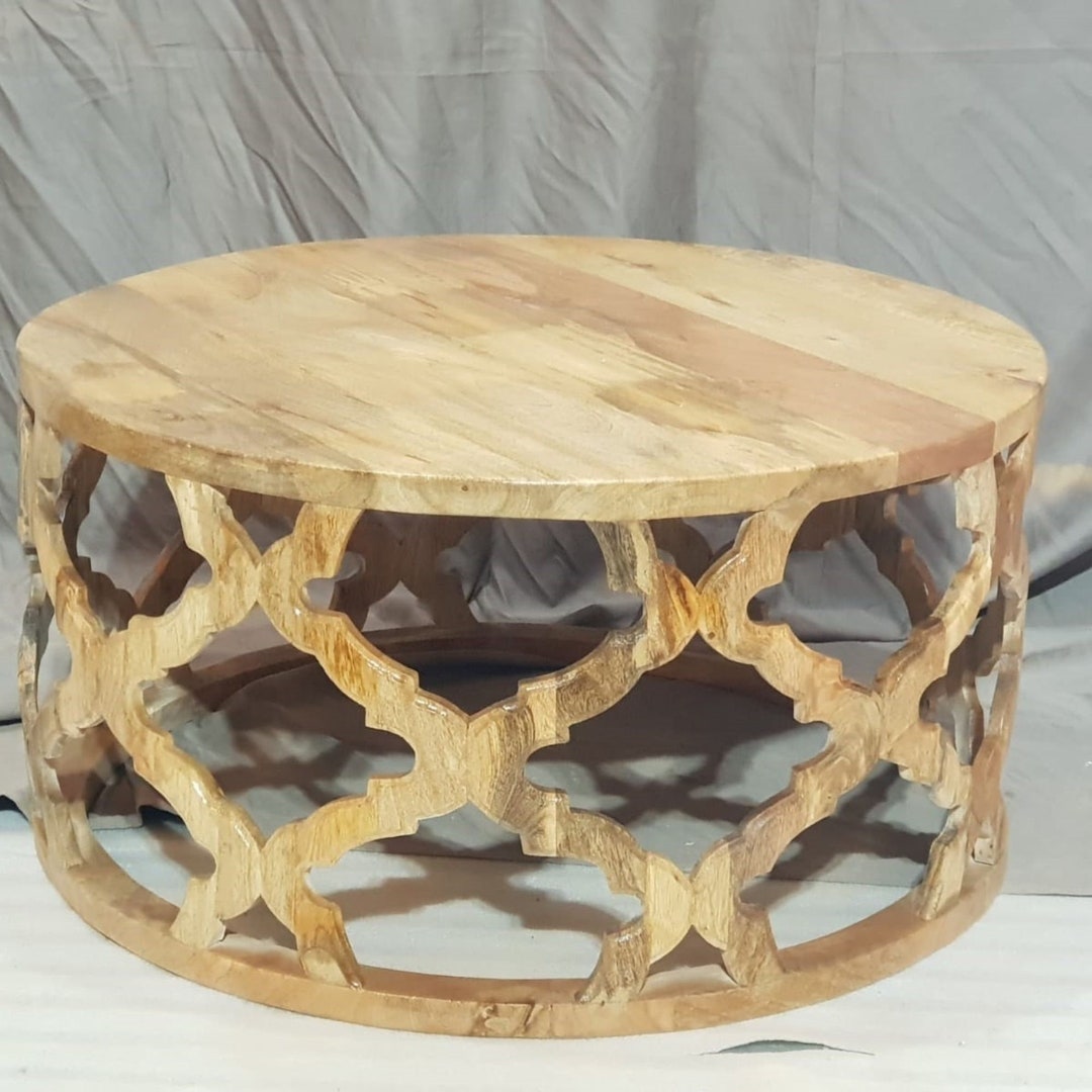 Indian Jali Coffee Table Round Coffee Table Conversion Etsy