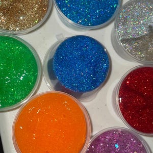 CUSTOME Holographic sparkly slime clear