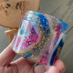 Mermaid tails sparkly clear slime