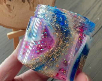 Mermaid tails sparkly clear slime