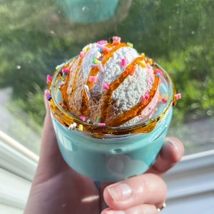 Kawaii Slime Rocky Road Ice Cream Pint Slime - Pumpkin and Bean