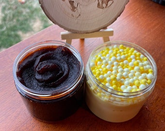 Movie Night Kit, Cola Icee Slime, Buttered Popcorn slime, 5oz