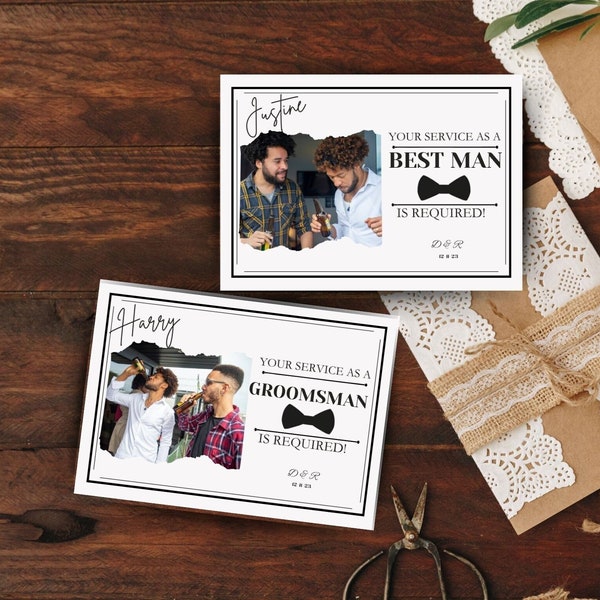 Groomsmen Proposal Template Canva Etsy