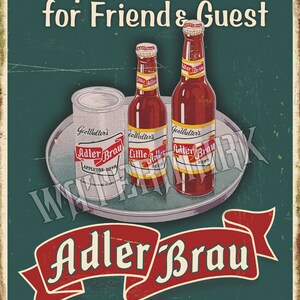 Adler-Brau Beer Tin Sign (474)