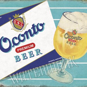 Oconto Beer Tin Sign (A1854)