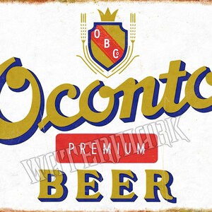 Oconto Beer Tin Sign (A2584)