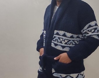 starsky&hutch cardigan, men's cardigan, lover gift, birthday gift, father's day gift, Cowichan Style, Chunky cardigan, wool cardigan,Mexican