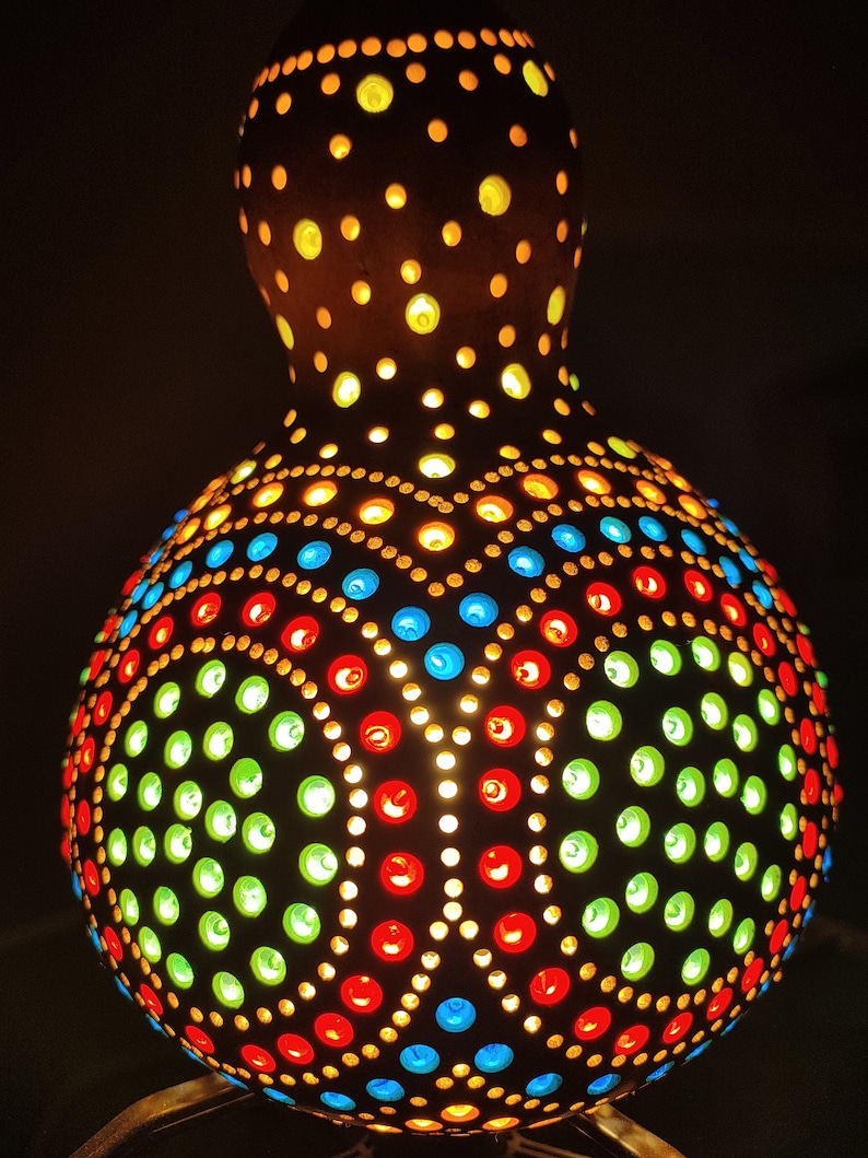 Gourd Table Lamps,hand Carved Gourd Table Lamps,natural Gourd Lamp for