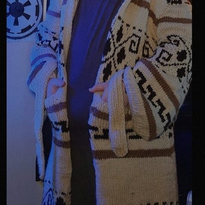 Dude Style Sweater, Big Lebowski Cardigan, hand knit Wool Cowichan style men cardigan, Mexican sweater, Chunky Sweater, big Lebowski replica