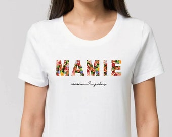 Cadeau Mamie Personnalisé, Tshirt Mamie Personnalisé, Cadeau pour Mamie, Fête des Grands Mères, Annonce grossesse mamie personnalisée